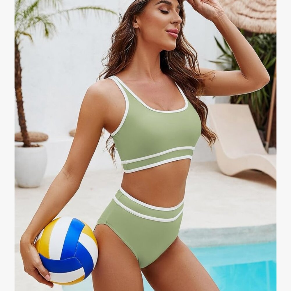 BNNW Women's high waisted sporty bikini set size small